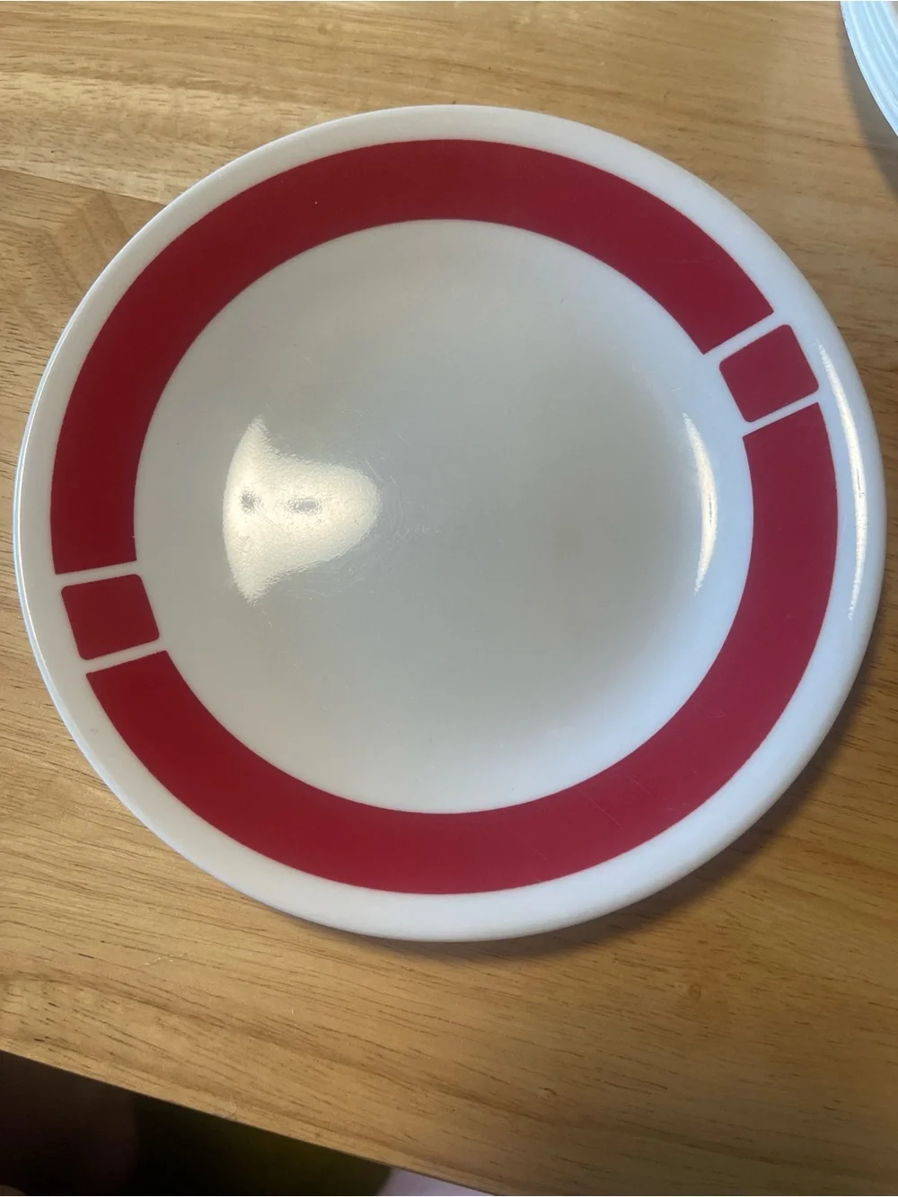 Lot of 7 Corelle Urban Red Bread Butter Plates 6.75” Small Dessert Salad...